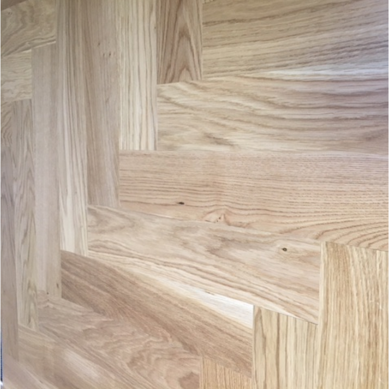 OFD Oak Rustic Lacquered Engineered Herringbone Wood Flooring